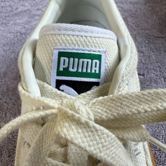 Puma Off White Canvas Men’s Sneakers Gum Sole - Picture 5 of 9